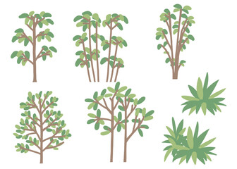 植栽のイラストセット