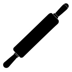 Rolling Pin Icon vector silhouette illustration isolated on white background