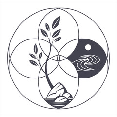 "Night Garden with Crescent Moon Logo"