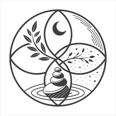 "Celestial Pond with Lotus Logo"