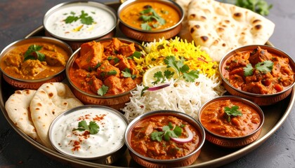 Fototapeta premium indian food wallpaper