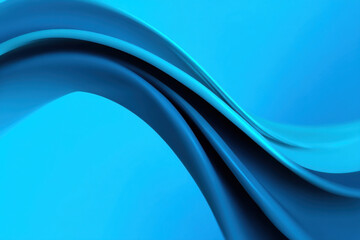 Obraz premium Smooth Abstract Wavy Blue Curves Background