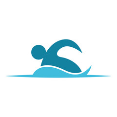 Swimming sport logo icon