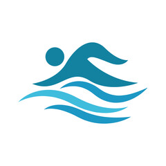 Swimming sport logo icon
