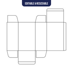 Condom box die cut and dieline editable template