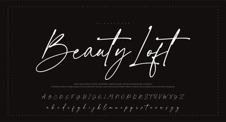 signature Font Calligraphy Logotype Script Brush Font Type Font lettering handwritten