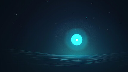 Fototapeta premium World UFO Day Celebration - Futuristic UFO in Cosmic Space with Abstract Waves