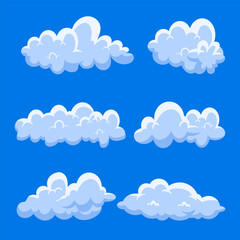 set of bubble cartoon cloud 
