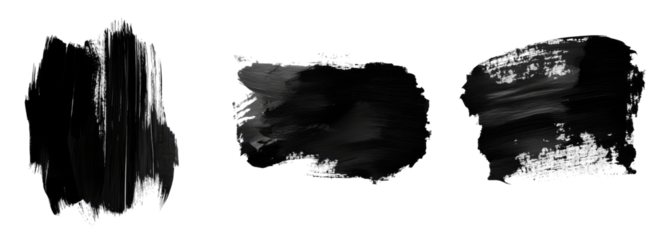 Abstract Black Paint Strokes