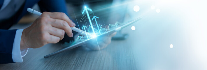 Business analysis and economic profit growth on global business network, Data analysis of financial...