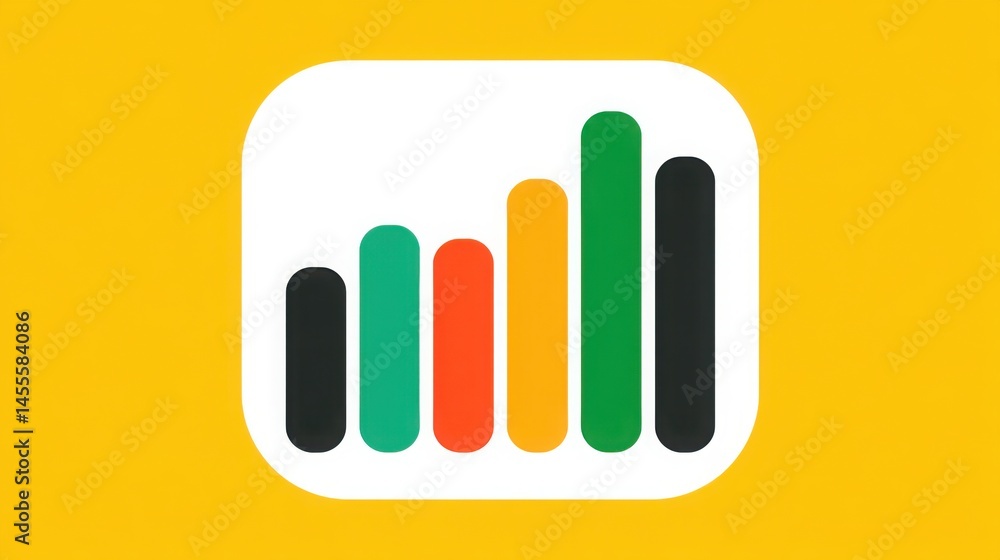 Poster bar chart on yellow background illustrating data calibrated roi concept for precision profit models 