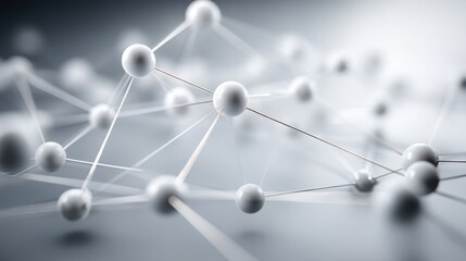 A molecular structure featuring many spheres illustrating the interconnectedness and complexity within decentralized capital matrix