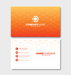 Corporate business card design template. Double sided business card layout design. Modern and simple style business card. Vector illustration