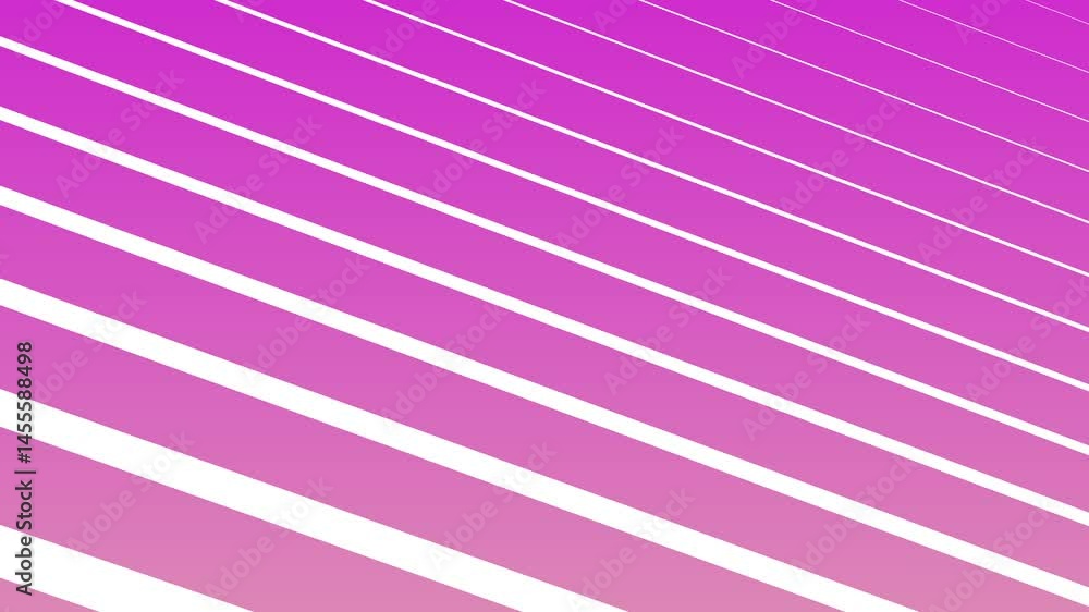 Poster animation of several diagonal lines ascending in magneta and pink gradient tones