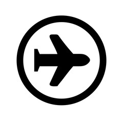 Airplane Flight Symbol Icon Design