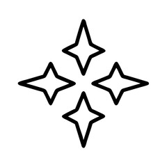 Angled Four-Point Star Icon Design
