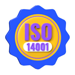 ISO 14001 Badge 3D Icon