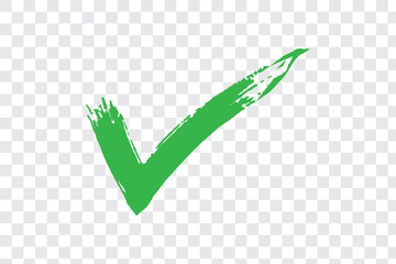 green check mark, Green check mark icon, Brush stroke approved symbols in green color, checkmark sign vector illustration, hand drawn tick sign collection, Correct vote choice isolated symbol 