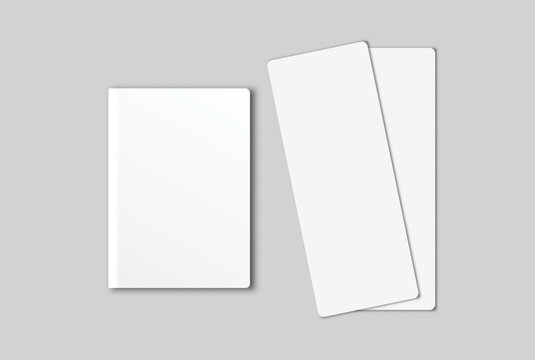 Passport with flight boarding pass, tickets mockup. Vector realistic template for presentation passenger check in, immigration, customs control, identification document. international tourism travel
