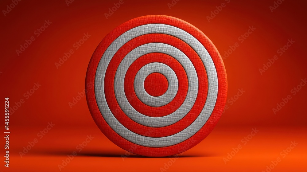 Poster a set against a bold red background representing focused return and streamlined yield in financial s