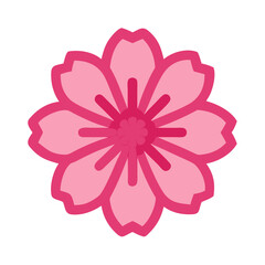 Bold Pink Sakura Icon Design