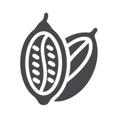Cacao Pod Harvest Icon Design