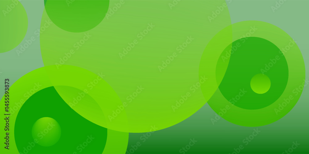 Poster abstract green background with circles. dynamic shapes composition. eps10 vector