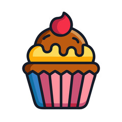 Cupcake Dessert Icon Design