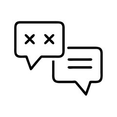 Dialogue Comparison Boxes Icon Design
