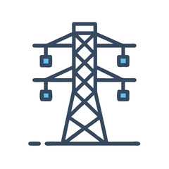 Electric Transmission Tower Icon Design