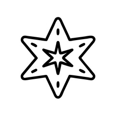 Obraz premium Even Eight-Point Star Icon Design