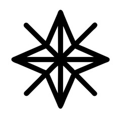 Even Eight-Point Star Icon Design