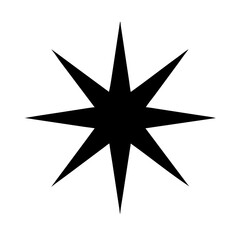 Fototapeta premium Even Eight-Point Star Icon Design