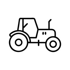 Farm Tractor Vehicle Icon Design