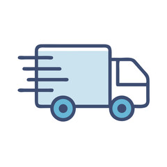Fast Delivery Truck Icon Design