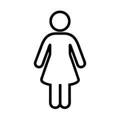 Female Toilet Symbol Icon Design