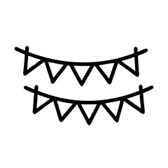 Festival Flags Banner Icon Design