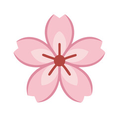 Five-Petal Sakura Bloom Icon Design