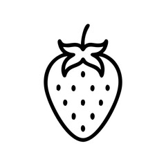 Fresh Strawberry Fruit Icon Design