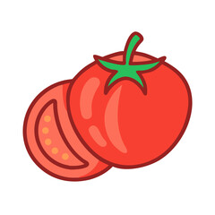 Fresh Tomato Vegetable Icon Design