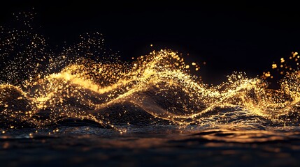 Wave-shaped Fireworks: Dynamic wave-shaped fireworks, symbolizing movement and fluidity. 
