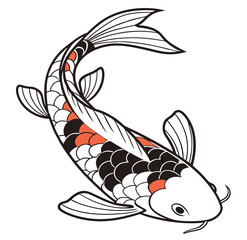 Graceful Koi Fish, a Symbol of Luck and Prosperity