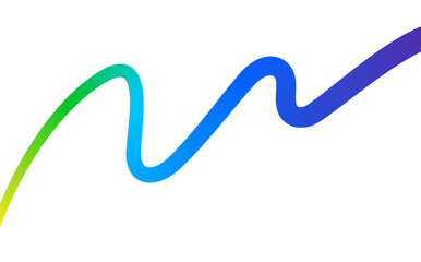Fluid abstract line. Colorful gradient wave shape for abstract background.