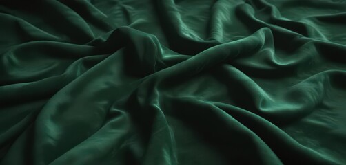 Obraz premium Deep emerald green velvet textile Elegant, plush surface, ideal for design , photography, emerald green, background