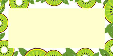 Top view assortment of kiwi with copy space