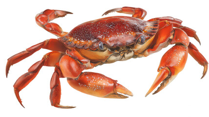 Realistic Crab Isolated on White Transparent Background