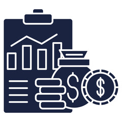 Obraz premium Profit icon blue style