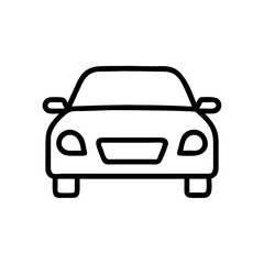 Front View Car Vehicle Icon Design