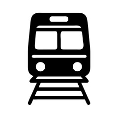 Front View Train Transportation Icon Design