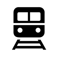 Front View Train Transportation Icon Design